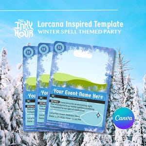 Modèle d'invitation inspiré de Lorcana - Fête d'hiver