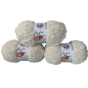 Filati Lion Brand Go For Fleece Cream 098D 6,5 oz 89 iarde Poliestere Confezione da 3