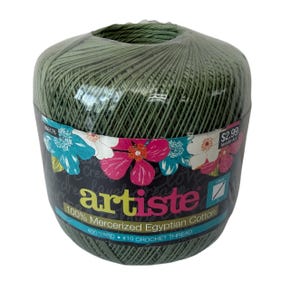 Artiste #10 かぎ針編み糸 400ヤード マーセライズドコットン カラー118 スノーピー