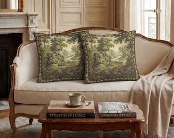 Verdure Tapestry Pillow Cover | Medieval Art | Botanical Print | Dark Academia | Housewarming Gift