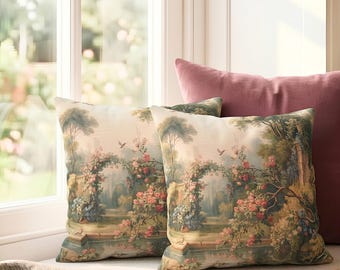 Verdure Tapestry Throw Pillow Cover | Dark Academia | Cottagecore | Housewarming Gift | Garden Decor