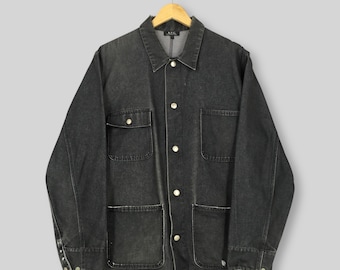 ヴィンテージ APC France Rue Madame Paris ワーカーズジャケット ミディアム APC 日本製ブランド ジーンズ 4ポケットジャケット サンフォライズド ユニオンメイド ワークウェアコート M