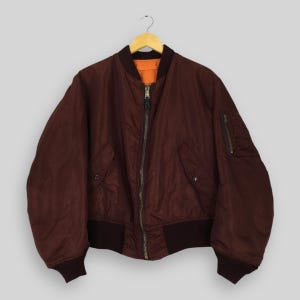 Chaqueta bomber vintage Alpha Industries de la Fuerza Aérea de EE. UU., talla grande, chaqueta de vuelo de la USAF, chaqueta reversible militar con cremallera Alpha Industries USAFA, talla L