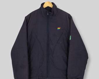 Vintage UCB Benetton Formula One Blue Jacket Large Benetton F1 Racing Team Puffer United Colors Of Benetton Quilted Zipper Coat Size L