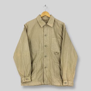 Vintage 90's Macchio Japan Beige Workers Jacket Large French Work