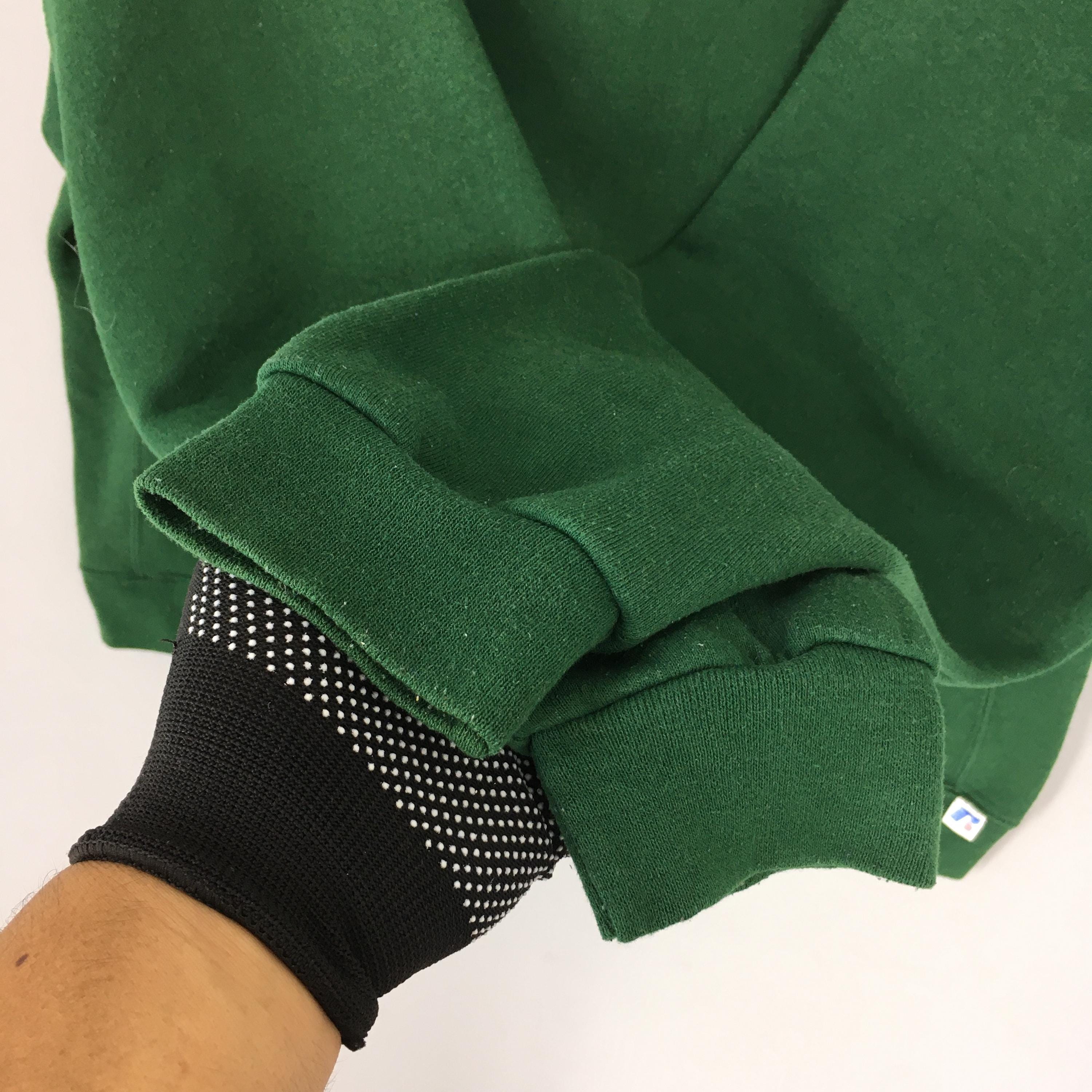 トップス 90s RUSSELL ATHLETIC sweatshirt cardigan 90s USA Made RUSSELL Sweatshirt Cardigan Emerald XL