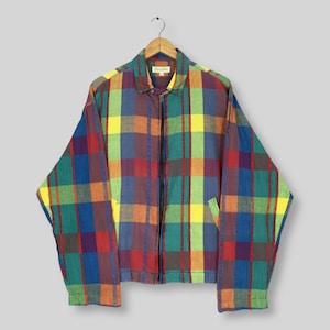 90s Checkered Jacket - Etsy