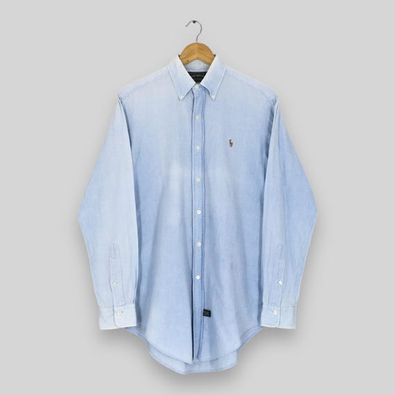 Vintage 90s Polo Country Ralph Lauren Denim Shirt Small Polo
