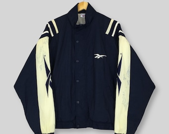 Vintage 90's Reebok Sports Windbreaker Jacket Medium Reebok Sportswear Jacket Reebok Windrunner Jacket Reebok Light Zipper Jacket Size M