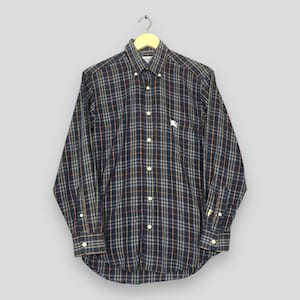 Vintage 1990s Burberrys Nova Check Flannel Shirt Small Designer Burberrys London Oxfords Shirt Burberrys Plaid Checkered Button Down Size S