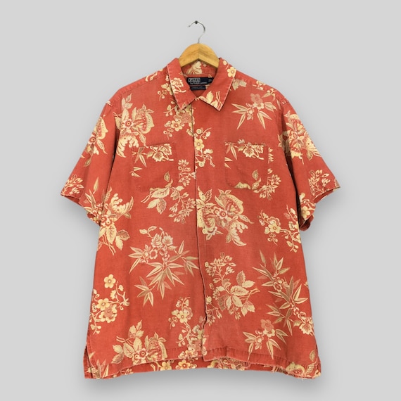 Vintage Polo Ralph Lauren Hawaiian Linen Shirt Large Polo RL Aloha 