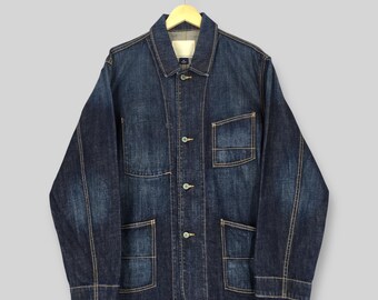 ヴィンテージ 日本製ブランド ワークウェア デニムジャケット XLサイズ Gap Frenchwork ワーカーズ コットン メンズジャケット 4ポケット カジュアルコート ボタン ジーンズ サイズXL