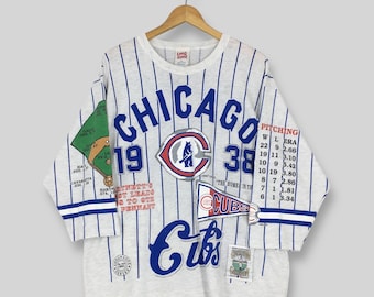 Camiseta vintage rara de los Chicago Cubs de la MLB de los años 90, talla XL. Camiseta de cuello redondo de los Chicago Cubs de béisbol, talla XL.