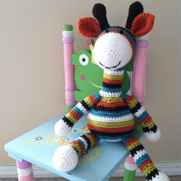 Crochet girafe jouet peluche animal, softie, amigurumi, fabriqué sur commande LIVRAISON GRATUITE AUX ÉTATS-UNIS