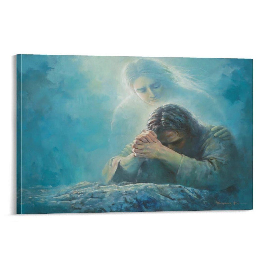 Jesus Christ Praying in the Garden of Gethsemane Canvas Art Poster and ...
