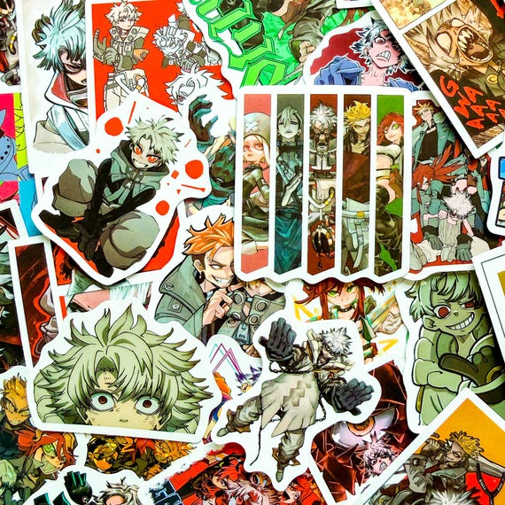 Pack of 50 Gachiakuta Manga Stickers, Anime Fighter Stickers, Dark Action Stickers, Waterproof Stickers for Laptop, Water Bottle, Phone