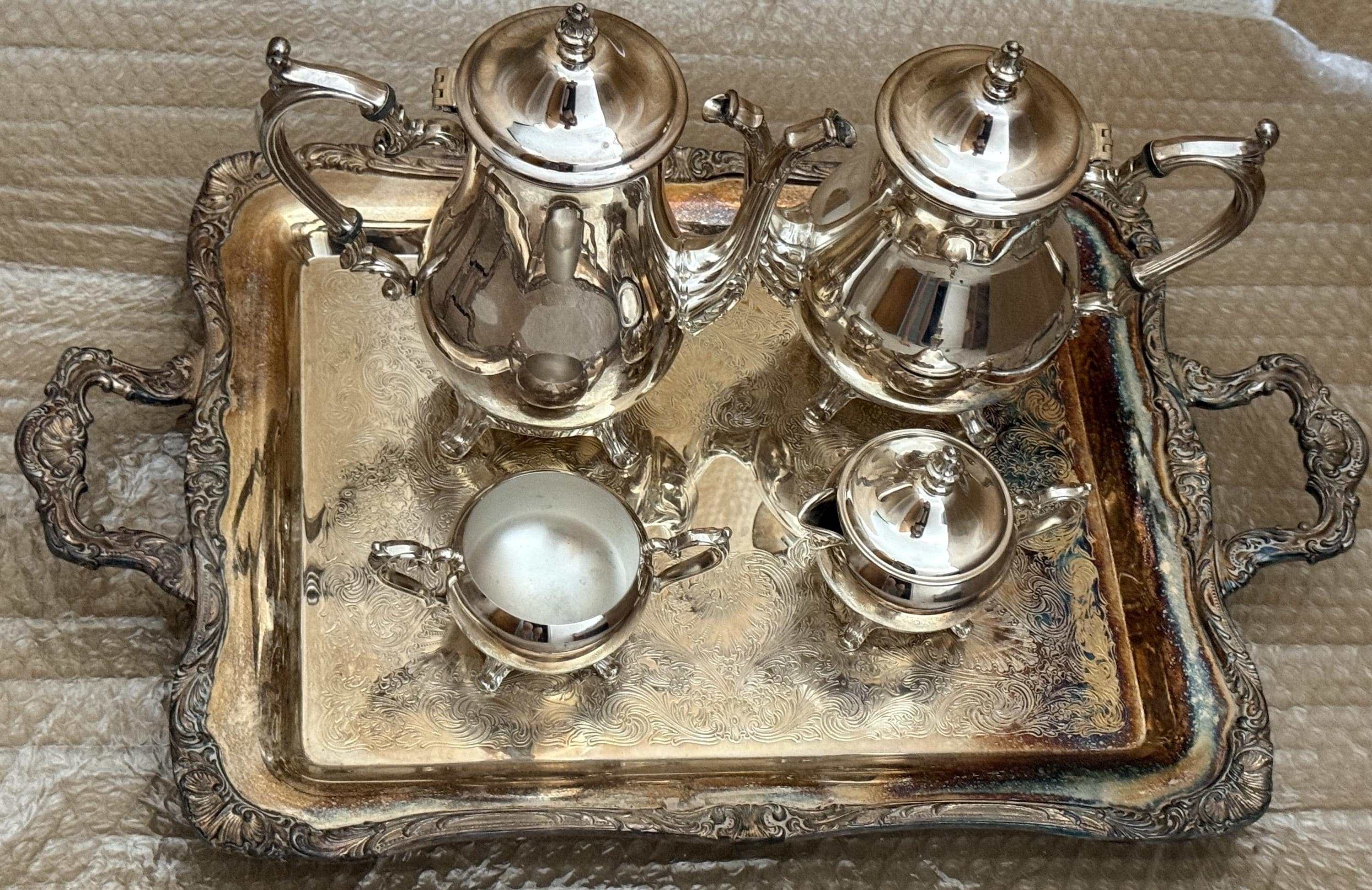 【Joseph Rodgers】 エドワーディアンのティーセット Wm Rogers Tea Set - Etsy