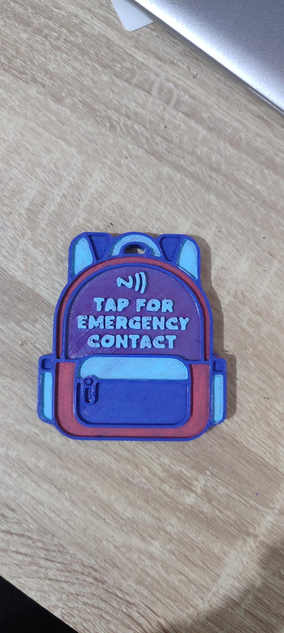 NFC Backpack Keychain for Emergency Use • Child Safety Keychain • Tap ...
