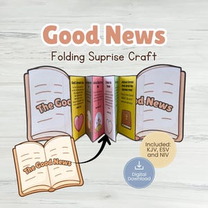 John 3:16 Folding Surprise Gospel Printables Good News Bible Crafts for Kids Sunday School Crafts Activities Faith Based Crafts
