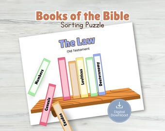 Libros de la Biblia Juego de memoria Juegos bíblicos Actividades bíblicas Guía de estudio bíblico Actividades para la escuela dominical Material imprimible basado en la fe