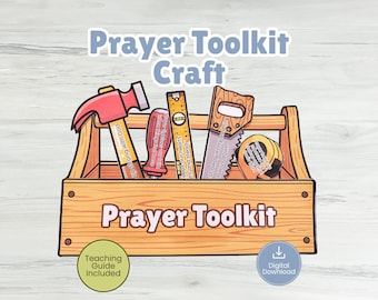 Kit de herramientas de oración Manualidades bíblicas para la escuela dominical Actividad imprimible sobre la oración basada en la fe para niños