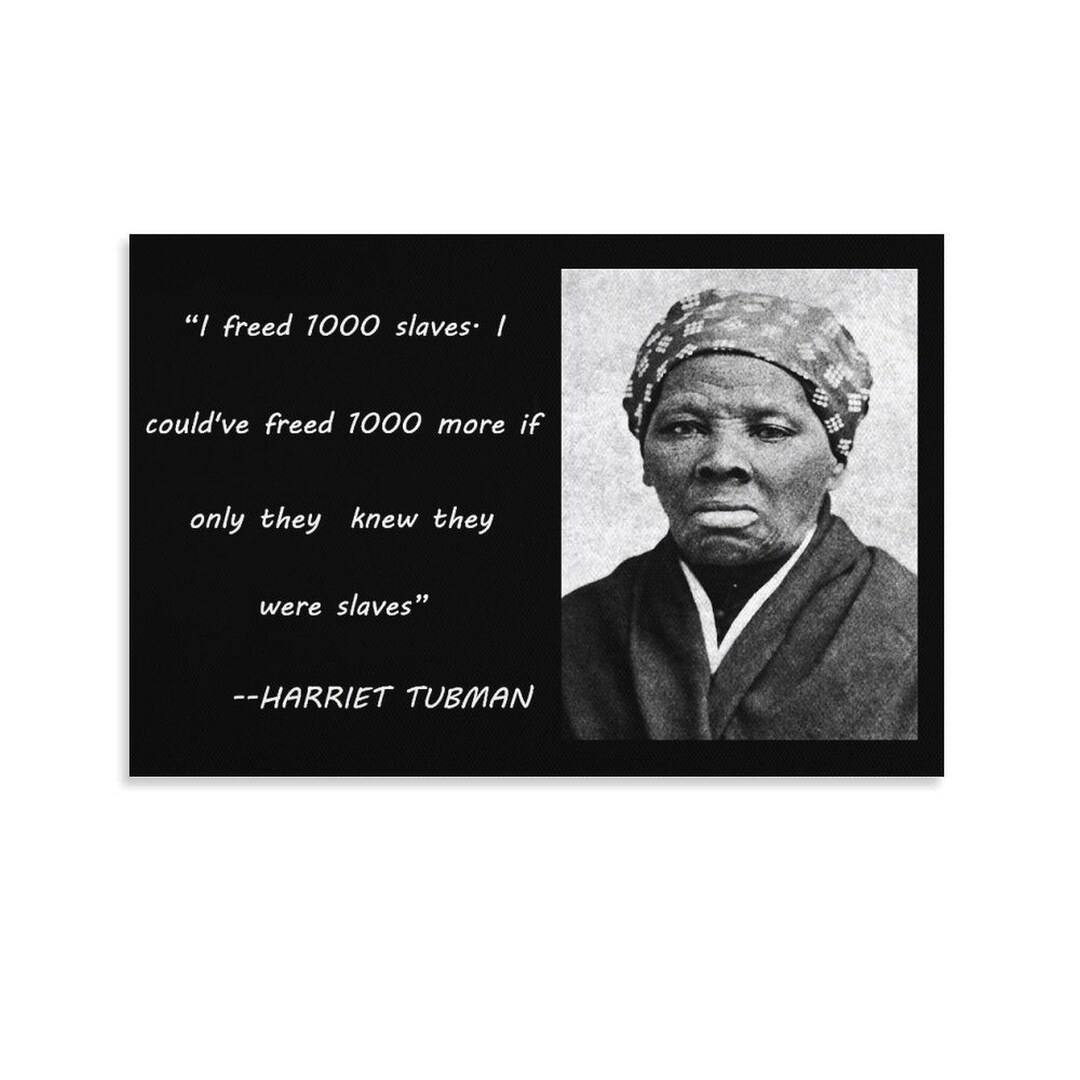 HARRIET TUBMAN Wall Art Poster Scroll Picture Print Living Room Walls ...