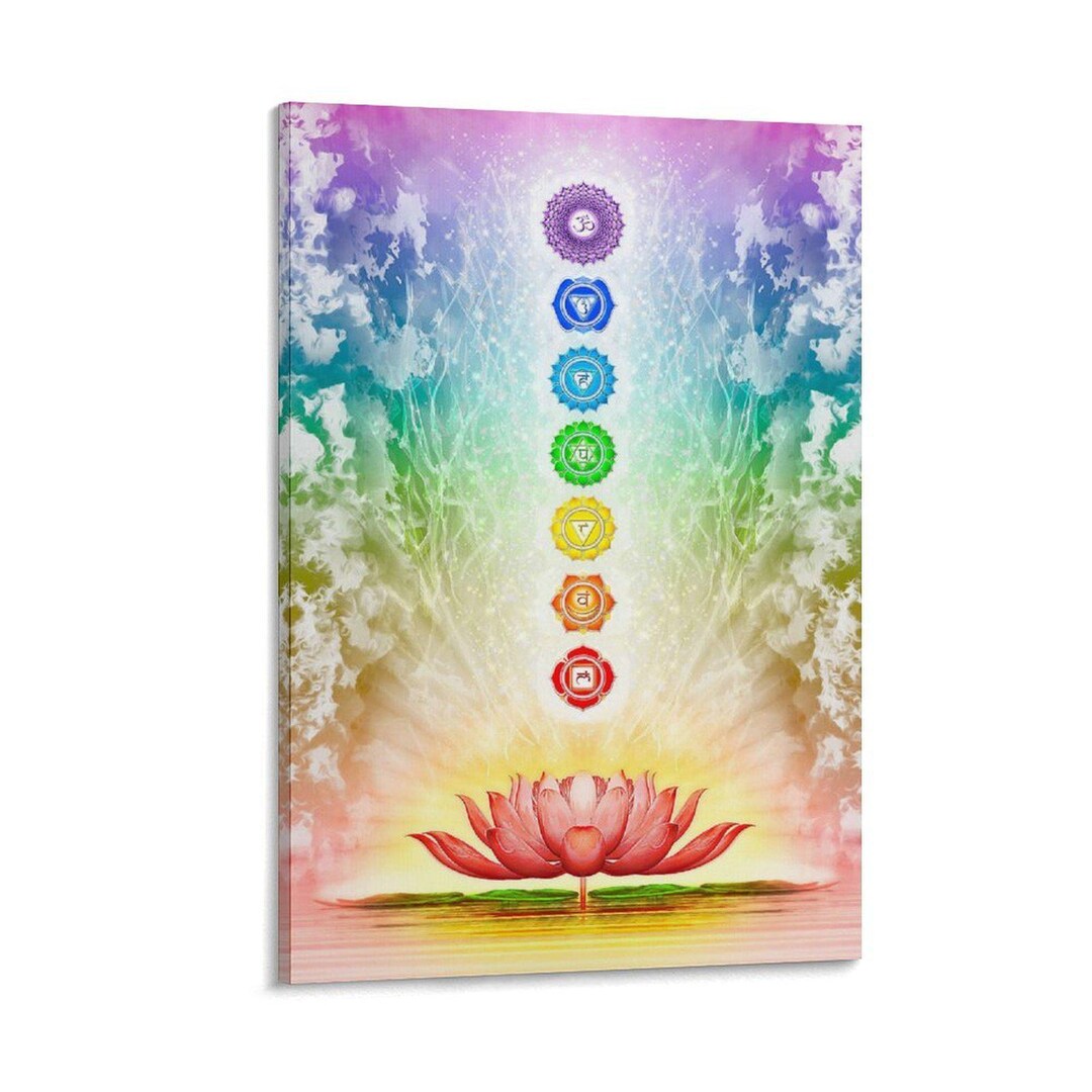 Chakra Got 7 Chakras - Meditacion, Arte De Yoga Sacred Lotus Wall Art Poster ...