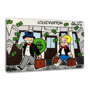 Alec-Monopolys Graffiti Art Richie Rich Wall Art Poster Scroll Picture Print Living Room Walls Decor Home Posters
