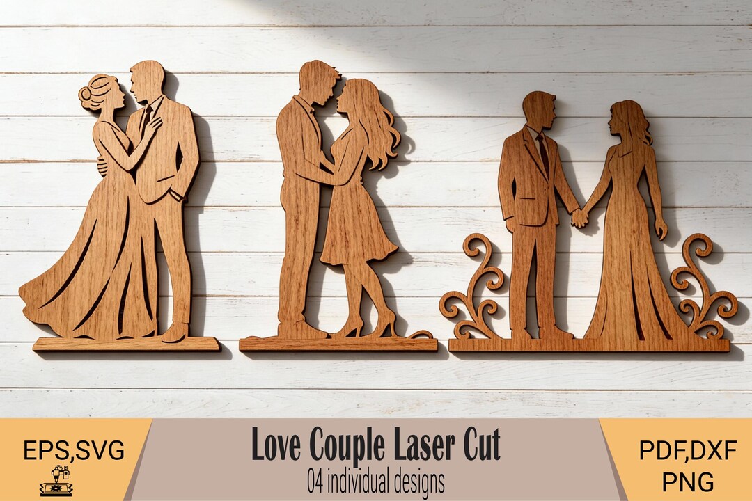 Romantic Vector Dxf Romantic Couple Laser Cut Svg | Love Silhouette Wall Art | Valentine’s ...