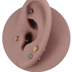 Dainty Tiny & Minimalist Circle Dot Stud Earrings - Three different diameters available