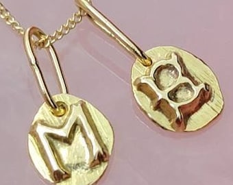 Handmade Solid 18k Gold Initial Letter Charm
