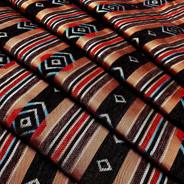 Veradacraft Thai Woven Fabric Tribal Fabric Native Fabric  Ethnic fabric Aztec fabric Craft Supplies Woven Textile 1/2 yard (WFF202)