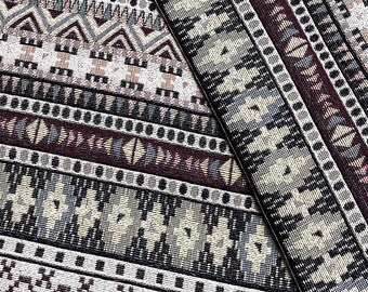 White, Black, Thai Woven Fabric, Geometric, Tribal,Native, Ethnic fabric,Craft Supplies Woven,Textile 1/2 yard,(WFF156)