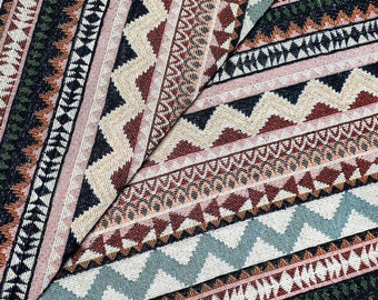 Verada-Thai Woven Cotton Fabric: Geometric Tribal Textile (1/2 Yard) WFF293