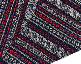 Thai Woven Cotton Fabric,Tribal Fabric,Native Fabric, Ethnic fabric,Aztec fabric,Craft Supplies Woven,Textile 1/2 yard,(WF358)