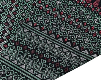 Black Thai Cotton Fabric,Tribal Fabric,Native Fabric, Ethnic fabric,Craft Supplies Hill Tribe Textile 1/2 yard, (TCF24)