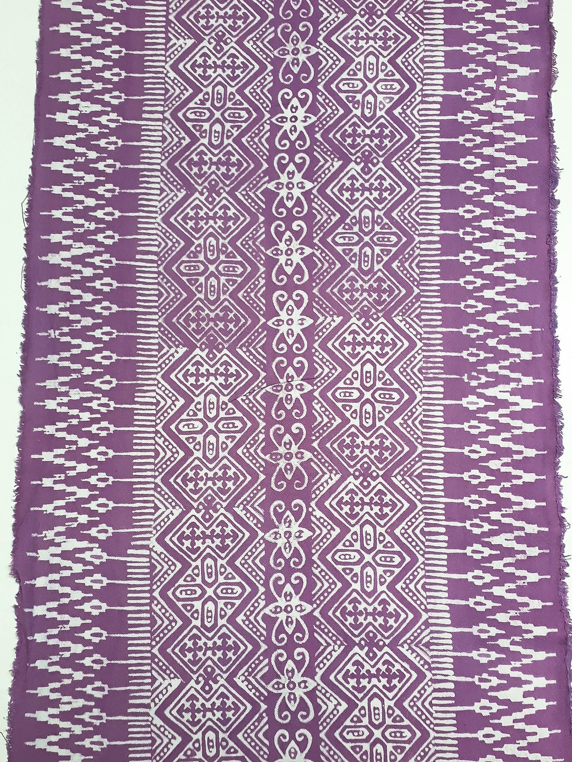 Thai Hand printed Fabric Natural Cotton Fabric by the yard Etsy