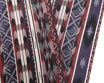 Tela de algodón tejida tailandesa Verada: textil tribal azteca, suministros para manualidades (1/2 yarda) WFF80