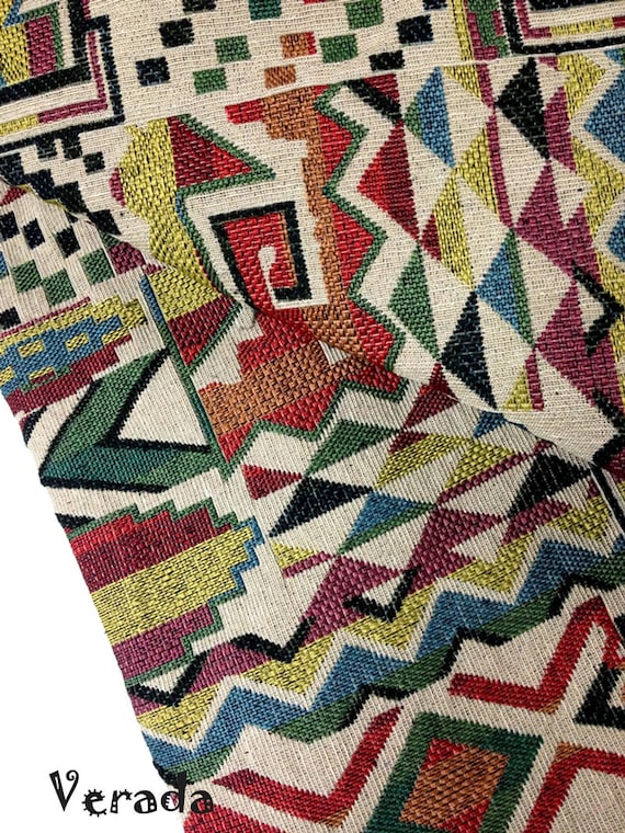 WFF256 Veradacraft Thai Woven Fabric Tribal Fabric Native Cotton Fabric Ethnic fabric Craft fabric Craft Supplies Woven Textile 12 yard