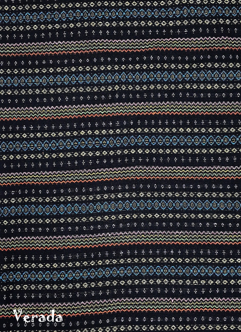 Veradacraft Thai Woven Cotton Fabric Tribal Fabric Native | Etsy