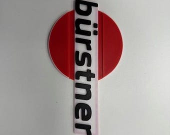 Burstner front bumper badge insert