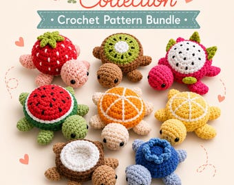 Turtle Crochet Pattern PDF, Sea Turtle Crochet Pattern, Amigurumi Turtle Set