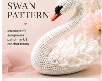 Swan Crochet Pattern PDF, Crochet Swan Pattern, Amigurumi Bird Plush