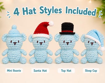 Teddy Bear Crochet Pattern PDF, Bear Crochet Pattern, Mini Crochet Keychain Pattern