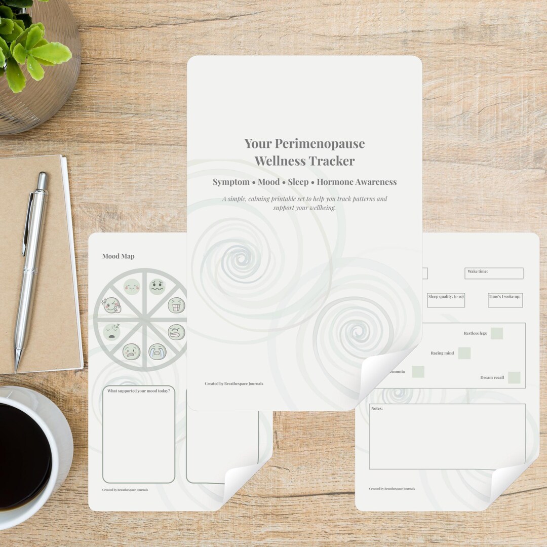 Perimenopause Printable | Symptom & Mood Tracker | Sleep Log | Hormone ...