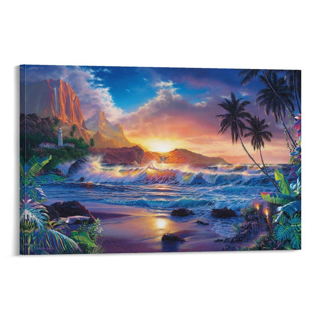 Beyond Hanas Gate Fantasy Oceans Wall Art Painting Canvas Gift Living ...