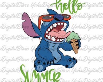 Stitch PNG, Lilo And Stich Png, Groovy Cartoon Character PNG, Digital Download, Pastel Boho PNG,Cute Floral Disney Stitch Sublimation Design