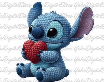 Punto de crochet original PNG, diseño de punto amigurumi hecho a mano, descarga digital de punto acogedor y lindo