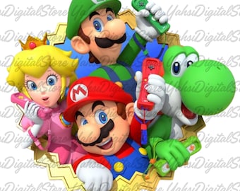 スーパーマリオの水彩画クリップアート集 | マリオ＆ルイージのPNG画像