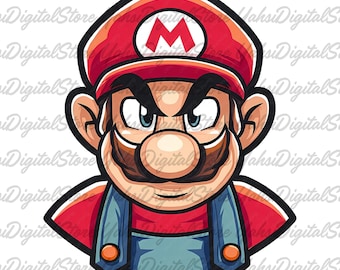 Super Mario Clipart, Allstar PNG Images (Digital Download)
